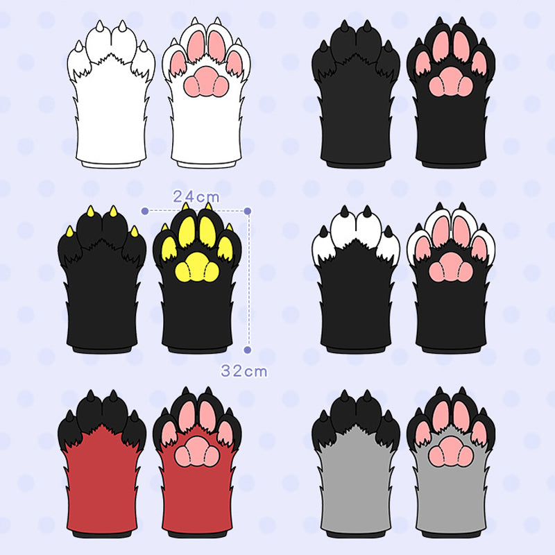 Premade Fursuit Canine Paws|Handmade|Environmentally friendly synthetic material